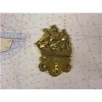 Boaters Resale Shop of TX 773692321622 DECORATIVE BRASS GALLEON COAT HOOK