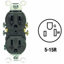 Leviton 5320-CP Duplex Outlet BROWN 15A 125V NEMA 5-15R Straight Blade 10 pack