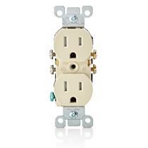 Leviton T5320-I Duplex Outlet IVORY 15A 125V NEMA 5-15R Tamper-Resistant 10 pack