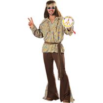 Men's Mod Marvin Adult 60's 70's Hippie Costume Standard Size