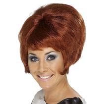 60's Auburn Beehive Cilla Presley Wig with Bangs