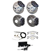 55 56 57 Bel Air Manual 4 Wheel Wilwood Disc Brake Kit 11" Rotor Black