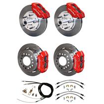 55 56 57 Bel Air Wilwood Disc Brake Kit 4 Wheel 11" Rotor Red Caliper