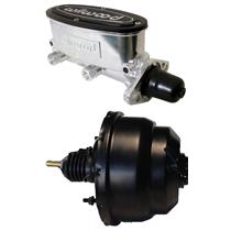 BLACK 8" Dual Diaphragm Power Booster & Wilwood Aluminum Master 1" Polished