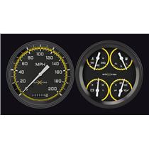 1954-1955 Chevrolet Chevy Truck Direct Fit Gauge Auto Cross Yellow CT54AXY52