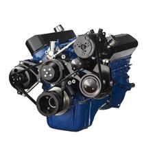 Stealth Black Ford 289-302-351W Serpentine Conversion Kit - Alternator, Power Steering & A/C