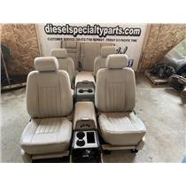 2003 - 2006 LINCOLN NAVIGATOR CAMEL BEIGE LEATHER SEATS OEM WITH CONSOLES