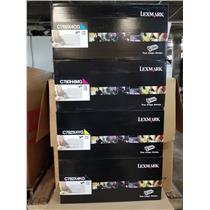 -NEW- OEM HIGH YEALD 4 TONERS SET FOR LEXMARK C782 X782 SERIES PRINTERS -NEW-