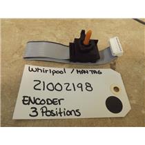 WHIRLPOOL WASHER 21002198 Encoder, Rotary 3 Pos (NEW)