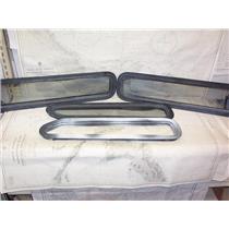 Boaters’ Resale Shop of TX 2111 1225.01 CAPRI 25 WINDOW SET (4) ONE HAS NO GLASS