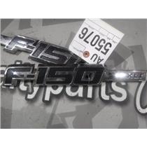 2011 2012 FORD F150 XLT ECOBOOST 3.5 OEM CHROME FENDER EMBLEMS (PAIR)