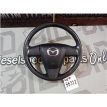 2009 2010 MAZDA 3 HATCH BACK 2.3L L4 DOHC 16V TURBO OEM STEERING WHEEL (BLACK)