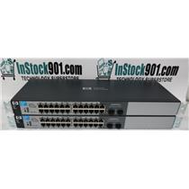 LOT OF 2 HP J9450A 24-Ports External Ethernet Switch with Rack Ears