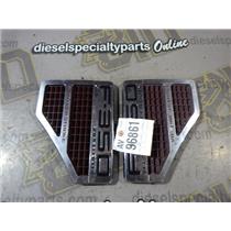 2008 2009 2010 FORD F350 XLT 6.4 DIESEL POWERSTROKE FENDER EMBLEMS (PAIR) CHROME