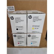 -NEW- LOT OF 4 653A NEW HP OEM TONER CARTRIDGES CMYK FOR HP M680 PRINTERS -NEW-