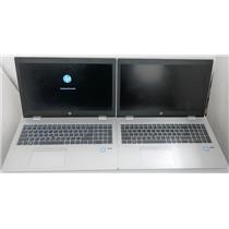 Lot 2 HP ProBook 650 G4 i7-8850H 2.60GHz 8GB RAM 256GB SSD 15.6in FOR PARTS READ