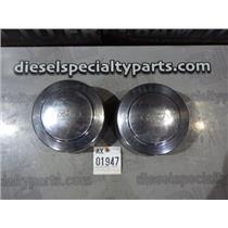 2000 2001 FORD F250 F350 XLT 7.3 DIESEL ZF6 4X4 OE DUALLY WHEEL CAPS PAIR CHROME