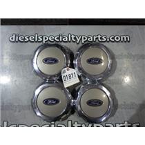 2007 2008 FORD F150 LARIAT CREW 5.4 AUTO 4X4 OEM WHEEL CAPS (CHROME/BEIGE) SET