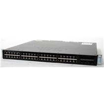 Cisco WS-C3650-48FQ-S Catalyst 3650 48x Gigabit PoE 4x 10G SFP Ethernet Switch