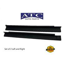 82210104AB Set of 2 Black Door Sill Guards for 2007-2017 Jeep Wrangler W/Logo