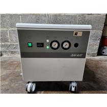 Jun Air OF302-4M Oil-Less Rocking Piston Air Compressor Cabinet Unit (As-Is)