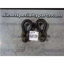 2005 2006 FORD F350 F250 XLT 6.0 DIESEL ZF6 4X4 OEM FRAME MOUNT TOW HOOKS (PAIR)