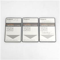 3 Roland M-256D 32K RAM 256 Memory Cards w/ Original Boxes Dennis Budimir #54301