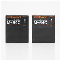 2 Roland M-64C Memory Cartridges Super JX MKS-70 Sound Backup #54302