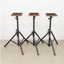 3 Ultimate Support Studio Monitor Stands LCR BMB-200K Mount & Wood Trim #53704
