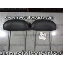 2003 2004 CHEVROLET 2500 EXT CAB SLT REAR LEATHER HEADRESTS - CHARCOAL (SET)