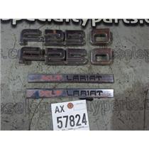 1987 - 1991 FORD F250 7.3 DIESEL ZF5 4X4 OEM EMBLEMS XLT LARIAT F250 SET