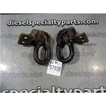 2008 2009 FORD F350 F250 XLT LARIAT OEM FRONT FRAME MOUNT TOW HOOKS (PAIR) SET