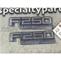 1992 1993 FORD OEM ( F250 CUSTOM ) FENDER EMBLEMS (PAIR) SET