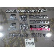 2007 2008 DODGE RAM 3500 HEAVY DUTY 6.7 DIESEL AUTO 4X4 EMBLEMS (SET) OEM