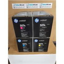 NEW HP OEM 507A SET OF FOUR TONER CARTRIDGES FOT M551 M575 SERIES -NEW-