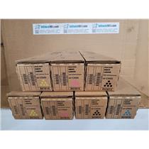 Lot of Seven Ricoh MP C3503 Yellow/black/Magenta/Cyan Toner Cartridges for Ricoh