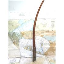 Boaters' Resale Shop of TX 2501 0254.75 TEAK TILLER HANDLE w 1.25" RUDDER HEAD
