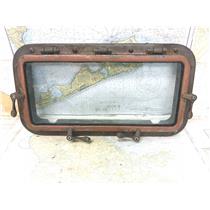 Boaters' Resale Shop of TX 2501 0254.71 BRONZE 11.5" x 21.5" PORTLIGHT with TRIM