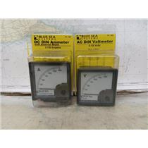 Boaters' Resale Shop of TX 2503 0557.21 BLUE SEA AC/DC DIN METERS 1055 & 1056
