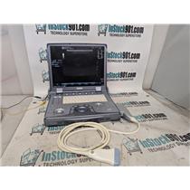 GE Logiq E Portable Ultrasound w/ 12L-RS Probe (Missing Ball / Broken Handle)