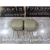 2011 2012 DODGE 3500 LARAMIE 6.7 DIESEL G56 FRONT HEADRESTS LEATHER TAN OEM