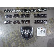 2010 2011 DODGE 1500 LARAMIE 5.7 HEMI AUTO 4X4  EMBLEMS ( SET OF 9 ) OEM