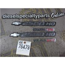 2001 - 2002 CHEVROLET 2500HD 6.6 DIESEL AUTO 4X4 EMBLEMS SET (4) 2500 , DURAMAX