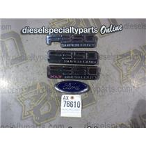 2000 2001 2002 FORD F350 XLT 7.3 DIESEL ZF6 4X4 CREWCAB EMBLEMS ( SET OF 4 )OEM