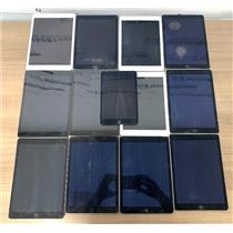 Lot 13 Mixed Apple iPad 6th 7th 8th gen Pro 1st gen Air 2 Mini 5th gen NO POWER