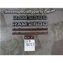 1998.5 - 1999 DODGE RAM 2500 5.9 DIESEL AUTO 4X4 EMBLEMS ( SET OF 5 ) OEM