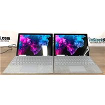 Lot 2 Surface Pro 6 i5-8th 1.7GHz 8gb RAM 256gb SSD 13.5" Win 10 Bios Locked