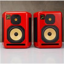 KRK Expose E8 2-Way Active Studio Monitor Speakers (Custom Red) Serviced #56467