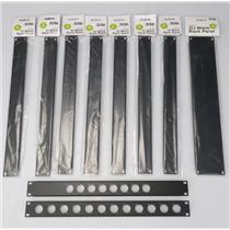 8 On-Stage RPB1000 & RPB2000 Black Rack Panels 1RU 2RU #55992