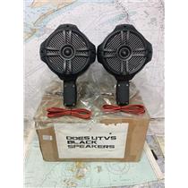 Boaters' Resale Shop of TX 2508 0201.01 TWO BLACK WAKE BOARD TOWER 6" SPEAKERS